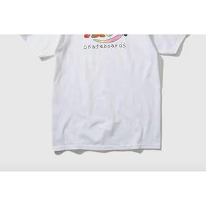 NEW FROG SKATEBOARDS men's dino logo short sleeve tee in white